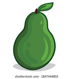 green tasty pear stock vector 