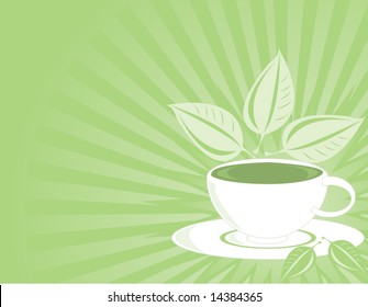 Green tea background 1