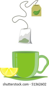 green tea bag