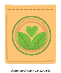 green tea bag icon isolated