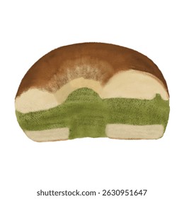Green tea bagel bread bakery food dessert