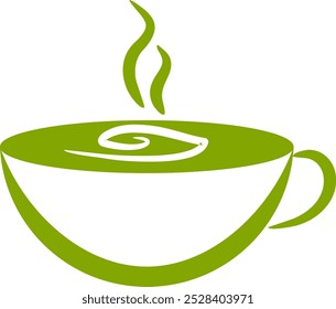 Green tea  cup icon art