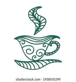Té verde. Ilustración del vector