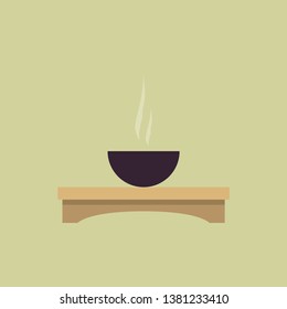 Green tea cup vector. Green tea cup on white background. green tea symbol.