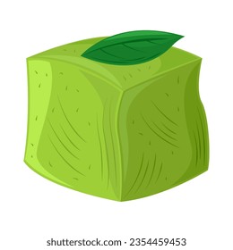 green tea dessert vector isolated