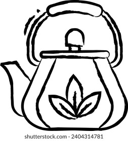 green tea hand drawn vector illustration