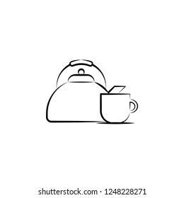 Green tea, Herbal tea icon. Element of alternative medicine icon for mobile concept and web apps. Thin line Green tea, Herbal tea icon can be used for web and mobile