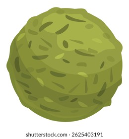 Green tea ice cream ball with matcha flavor is waiting for you to taste it