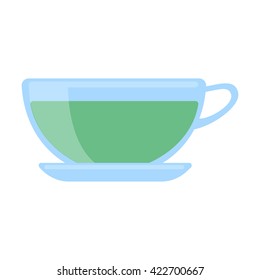 Green tea icon. 