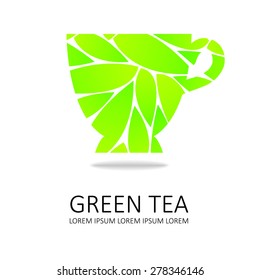 green tea icon. cup vector. white background