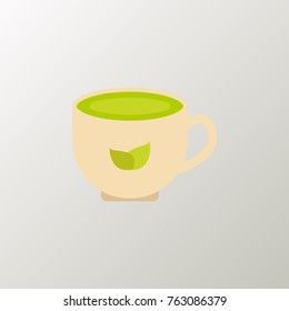 green tea icon flat isolated on clean background herbal tea icon concept sign for your web site, mobile, logo, app and ui design green tea icon vector illustration