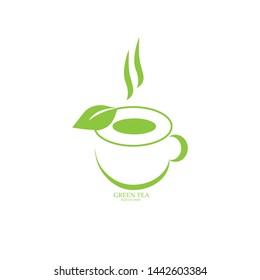 green tea icon logo design