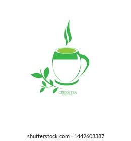 green tea icon logo design