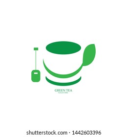 green tea icon logo design