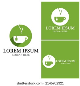Green tea icon and symbol vector template