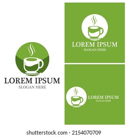 Green tea icon and symbol vector template