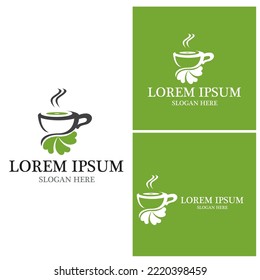 Green tea icon and symbol vector template