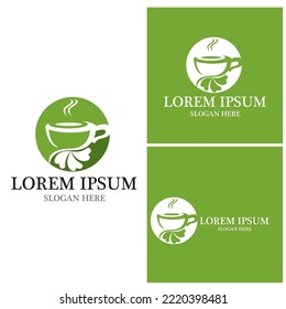 Green tea icon and symbol vector template