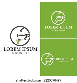 Green tea icon and symbol vector template