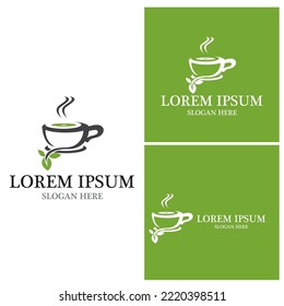 Green tea icon and symbol vector template