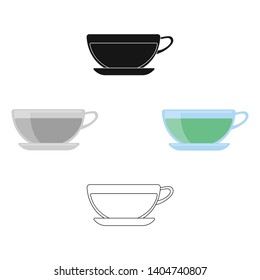 Green tea icon of vector illustration for web and mobile