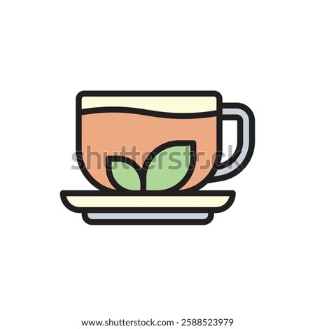 Green Tea Icon Vector Illustration