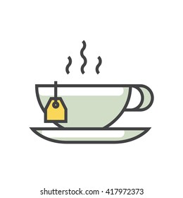 Green Tea Illustration - Flat Icon