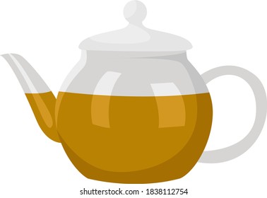 Té verde, ilustración, vector sobre fondo blanco