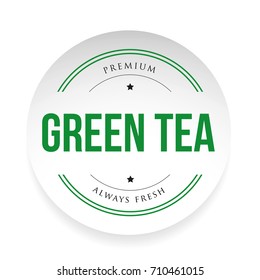 Green Tea label sign