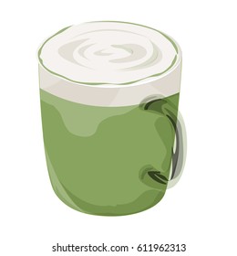 green tea latte icon