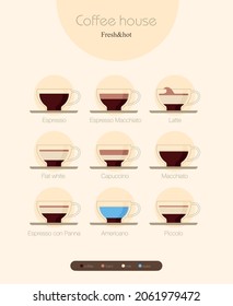 Green tea with leaf. Flat vector