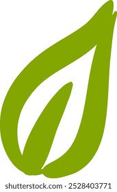 Green tea  leaf icon art