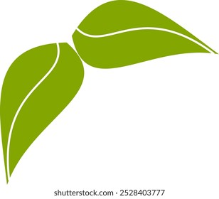 Green tea  leaf icon art