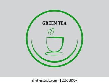 Green tea logo design
