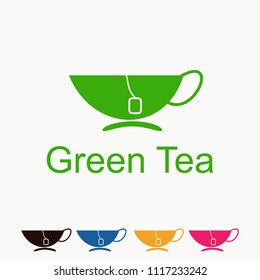 green tea logo design