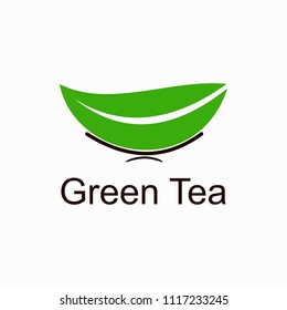 green tea logo design