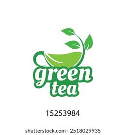 Green Tea Logo Design, Cafe Logo