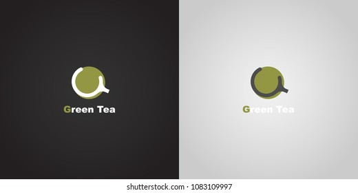 Green Tea Logo icon Abstract Design template. use for brand in business. Vector EPS10. 