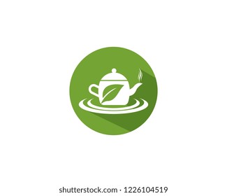 Green tea logo illustration