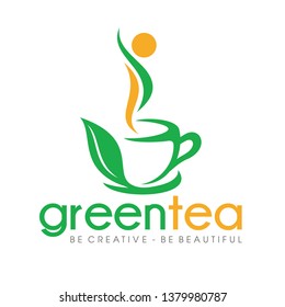 Green Tea Logo Inspiration Vector