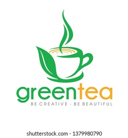Green Tea Logo Inspiration Vector