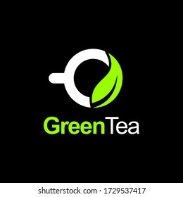 green tea logo template design