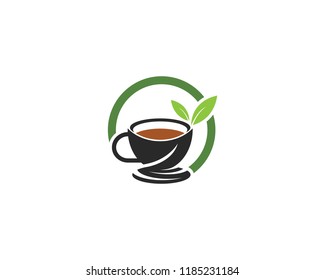 Green Tea logo vector icon template