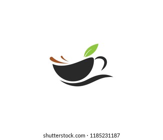 Green Tea logo vector icon template