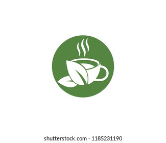 Green Tea logo vector icon template