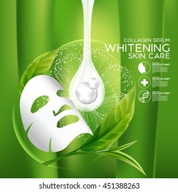 Máscara Verde Serum y Concept Concept Piel asistencia cosmética.