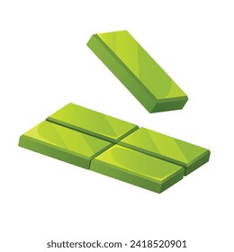 Green tea matcha chocolate bar. 