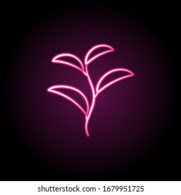 Green tea neon icon. Simple thin line, outline vector of tea icons for ui and ux, website or mobile application