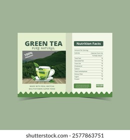 Green tea packaging design, product packaging design