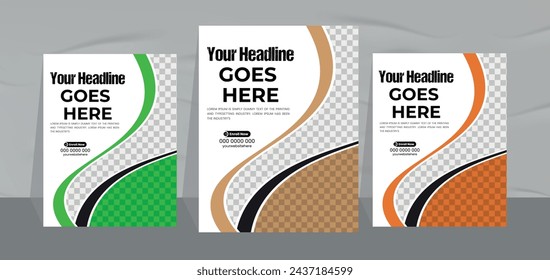 Diseño de póster de té verde y plantilla de folleto de promoción de tienda de té